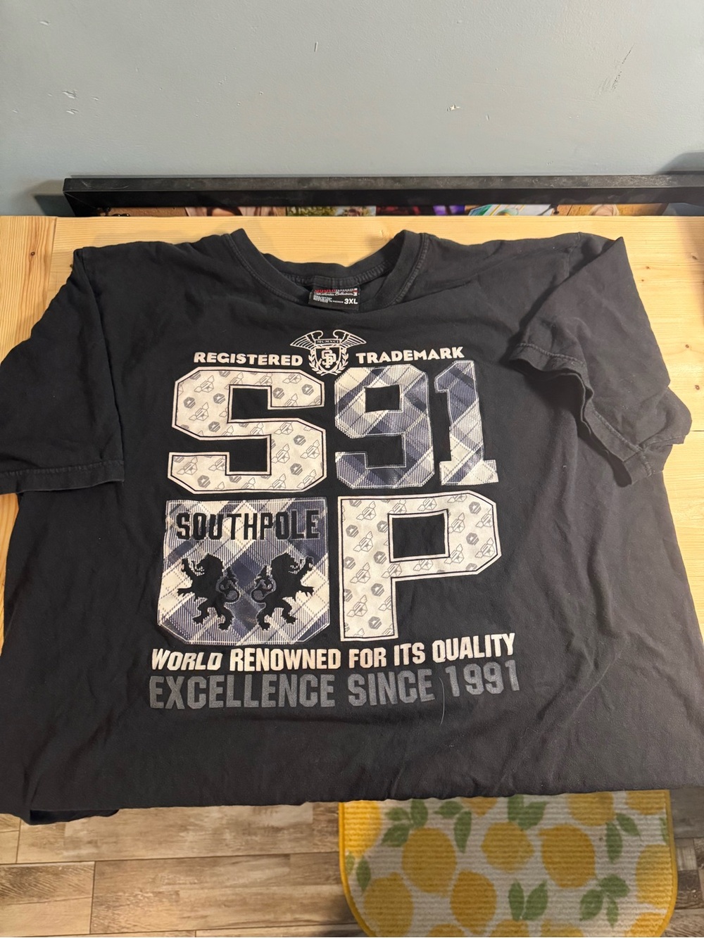 Southpole Black Graphic Tee - 931 Logo